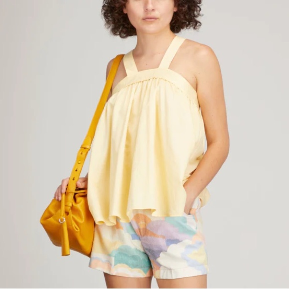 NWT Forte_Forte Contemporary Poplin Top in Lemon. Size XS.